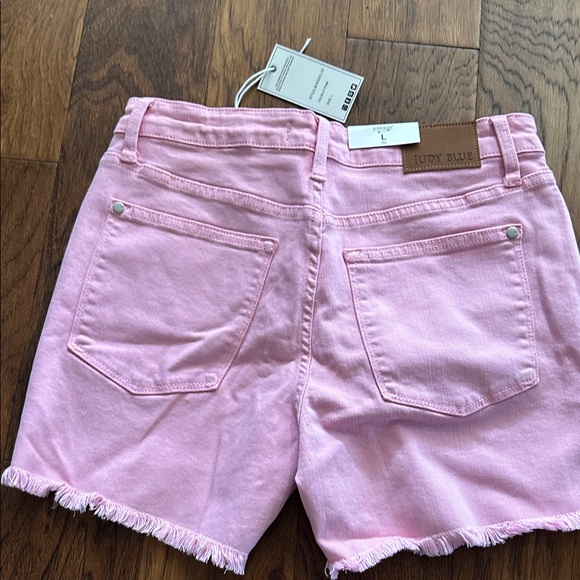 Judy Blue Pink Jean Shorts - Picture 6 of 7